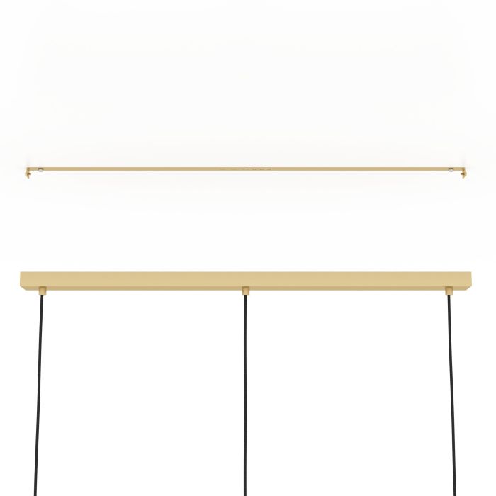 Carregue imagem no visualizador da galeriaCandeeiro de teto com três abajures em tecido COROJAL EGLO
