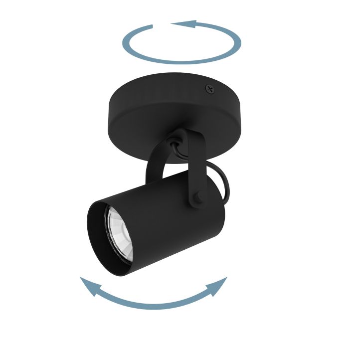 Load image into Gallery viewer, Foco LED de Parede e Teto Preto com Projetor Ajustável SOREGO EGLO
