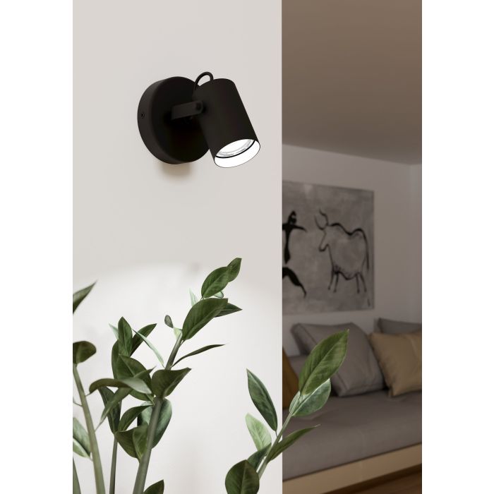 Load image into Gallery viewer, Foco LED de Parede e Teto Preto com Projetor Ajustável SOREGO EGLO
