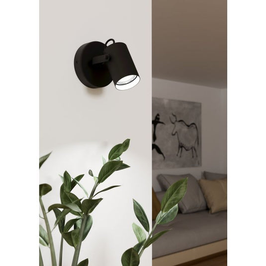 Foco LED de Parede e Teto Preto com Projetor Ajustável SOREGO EGLO