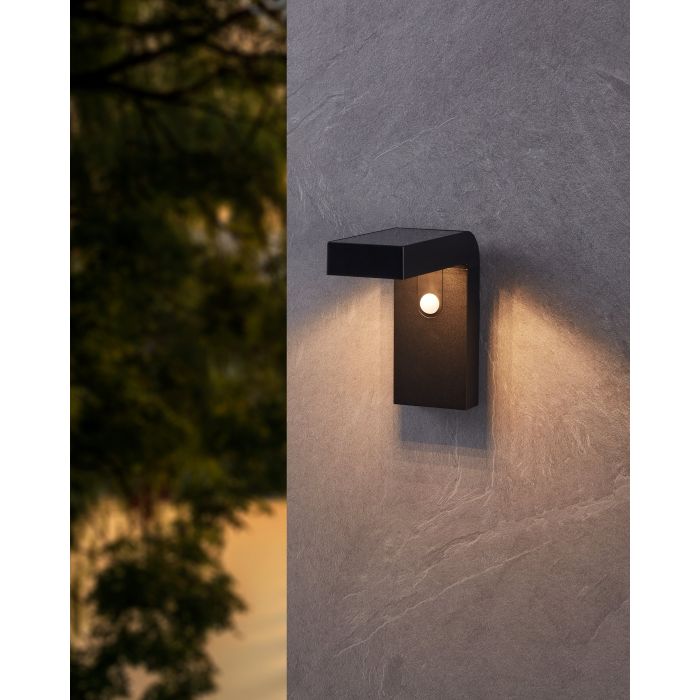 Chargez l'image dans la visionneuse de la galerie, Aplique de Parede Exterior LED com Sensor e Painel Solar BARACCONI EGLO
