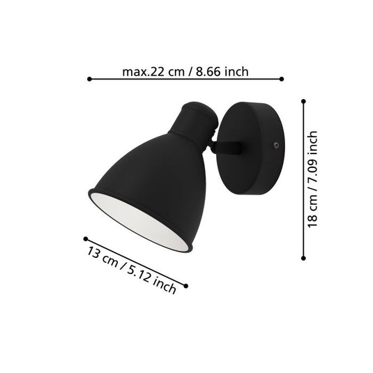 Aplique de Parede LED com Projetor Regulável SAN PERI 1 EGLO