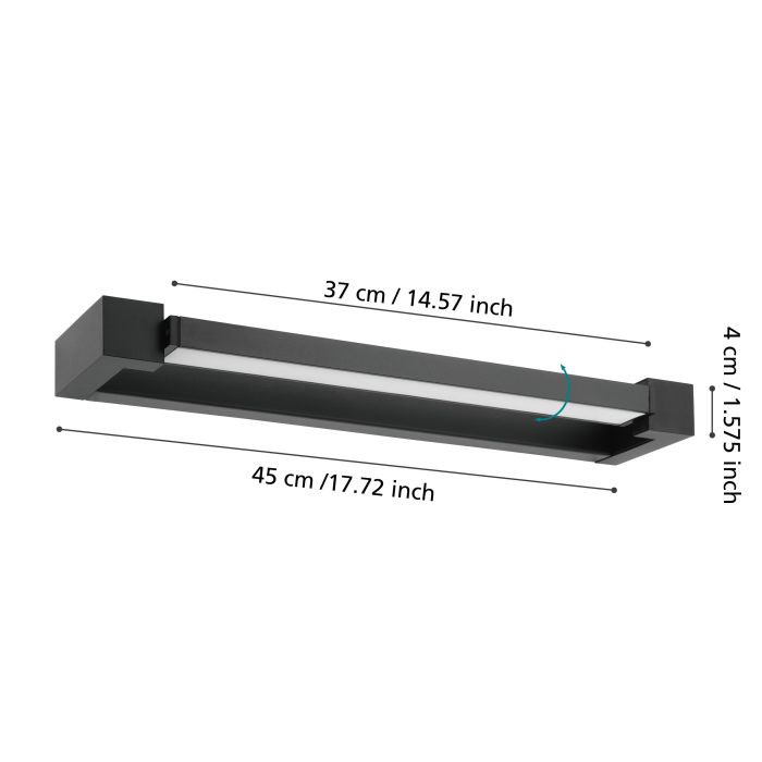 Cargue la imagen en el visor de la galería, Aplique para Casa de Banho com LED Preto e Branco GEMILIANA EGLO
