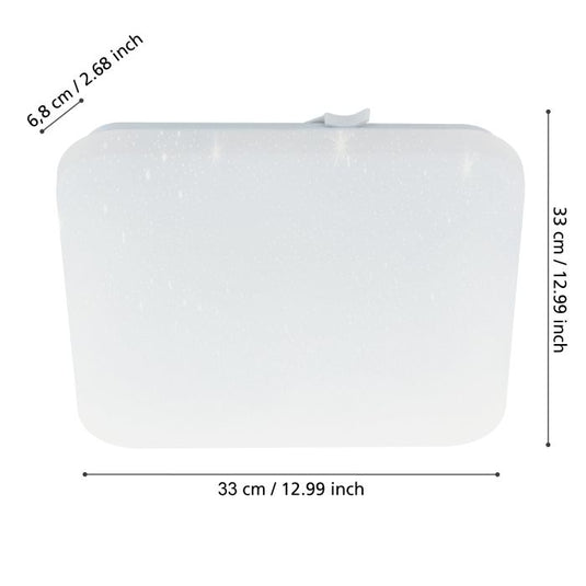 Plafon de Teto Quadrado com LED Branco Neutro FRANIA-S EGLO