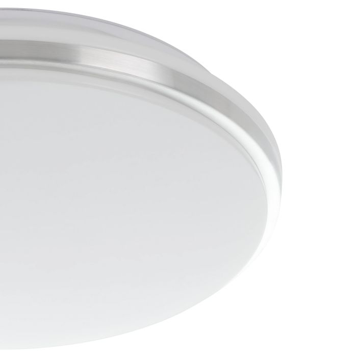 Carregue imagem no visualizador da galeriaCandeeiro de Teto LED com Moldura Preta e Plástico Branco PINETTO EGLO

