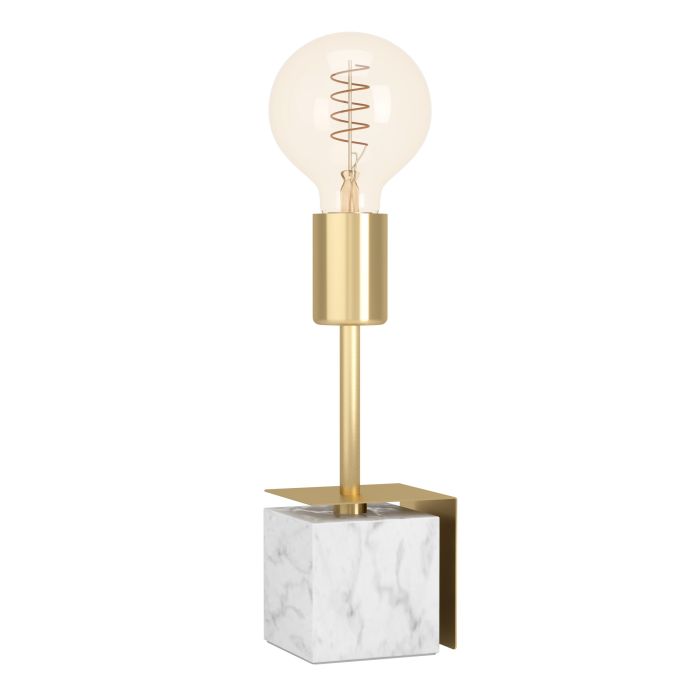 Load image into Gallery viewer, Candeeiro de Mesa com Base de Mármore e Suporte em Latão Escovado CARMITA EGLO
