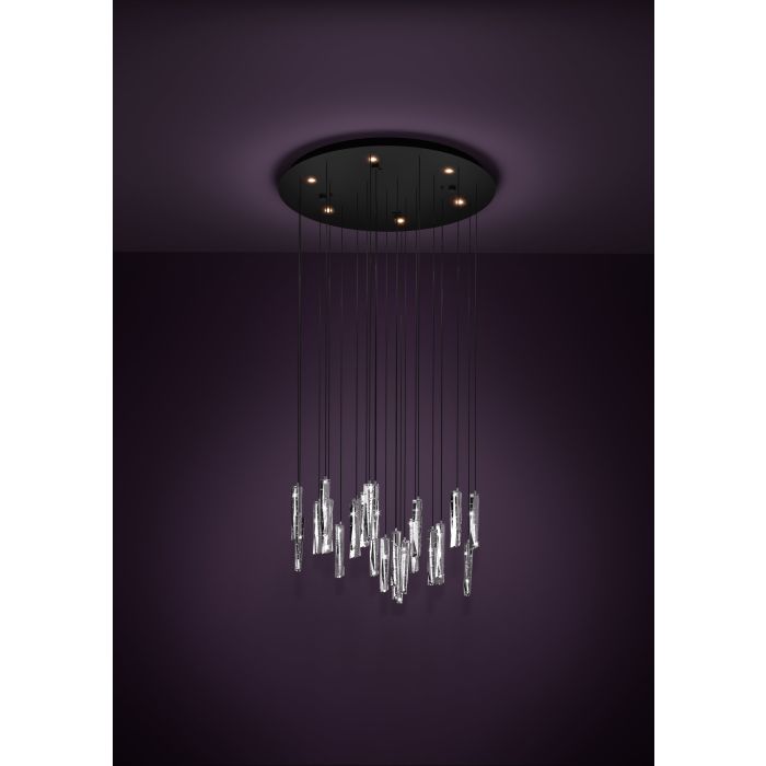 Carregue imagem no visualizador da galeriaCandeeiro de teto LED com cristais transparentes SARDENARA EGLO
