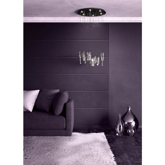 Candeeiro de teto LED com cristais transparentes SARDENARA EGLO