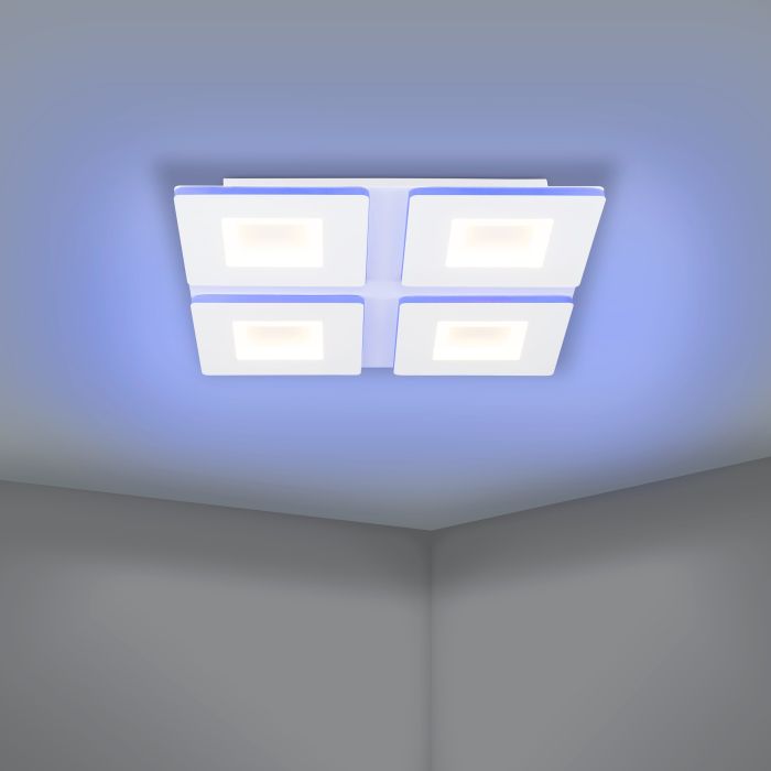 Chargez l'image dans la visionneuse de la galerie, Candeeiro de teto LED com painéis quadrados ajustáveis PADROGIANO-Z EGLO
