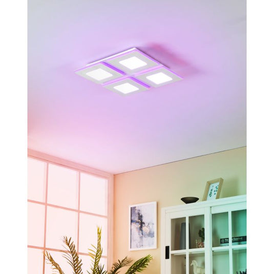 Candeeiro de teto LED com painéis quadrados ajustáveis PADROGIANO-Z EGLO