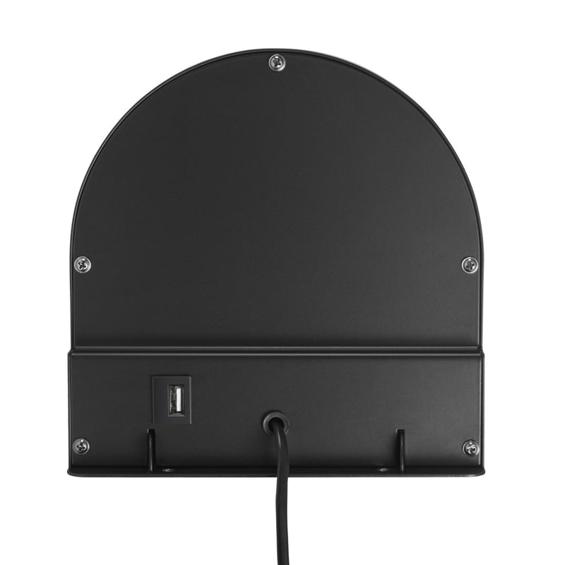 Carregue imagem no visualizador da galeriaAplique de Parede Multifuncional com Porta USB e Prateleira Preto CODY NORDLUX
