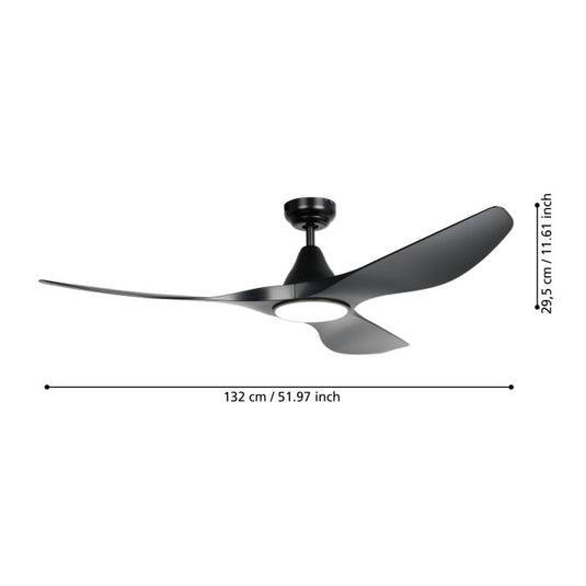 Ventoinha de Teto com Iluminação LED PORTSEA EGLO