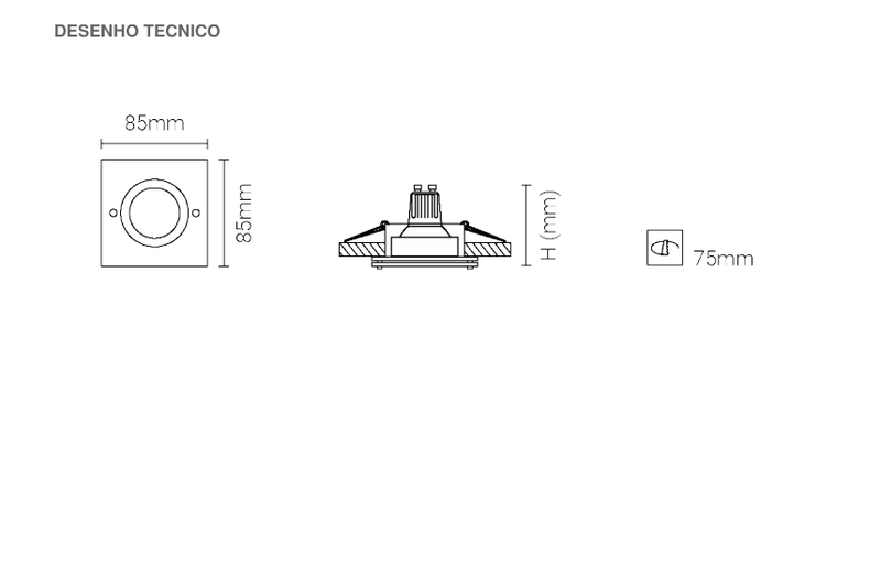 Carregue imagem no visualizador da galeriaLuminária de Encastrar com Aba de Remate Tromilux
