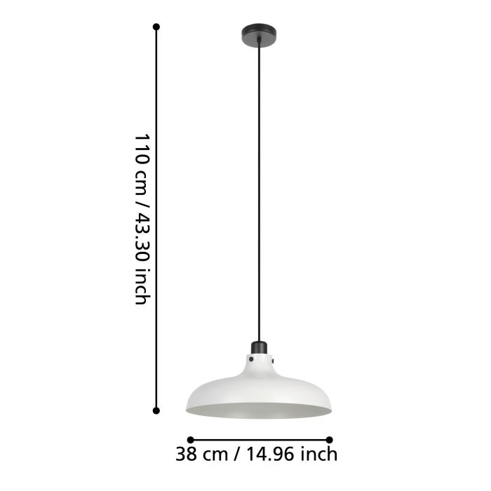 Carregue imagem no visualizador da galeriaCandeeiro de teto com abajur cónico metal cinzento MATLOCK EGLO
