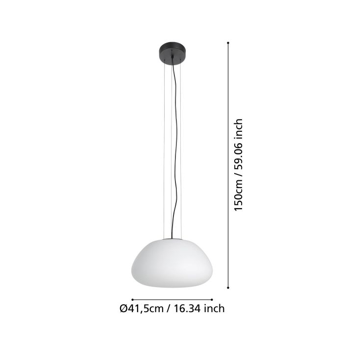 Load image into Gallery viewer, Candeeiro de Teto Suspenso BALMES com Abajur em Vidro Opalino Mate Branco
