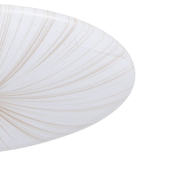 Load image into Gallery viewer, Plafon LED com Detalhes em Ouro Branco e Luz Branca Quente NIEVES 1 EGLO
