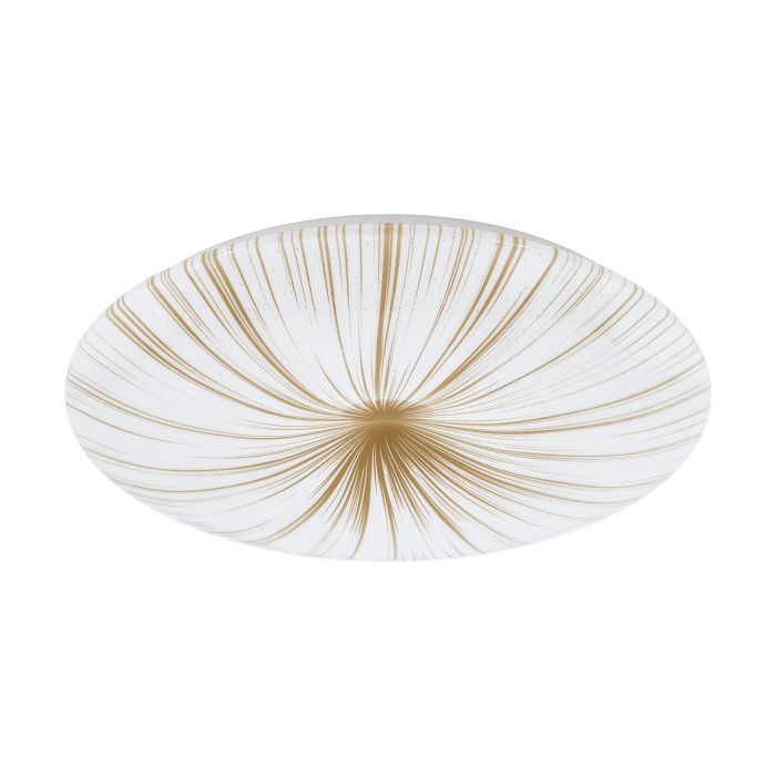 Load image into Gallery viewer, Plafon LED com Detalhes em Ouro Branco 51 cm NIEVES 1 EGLO
