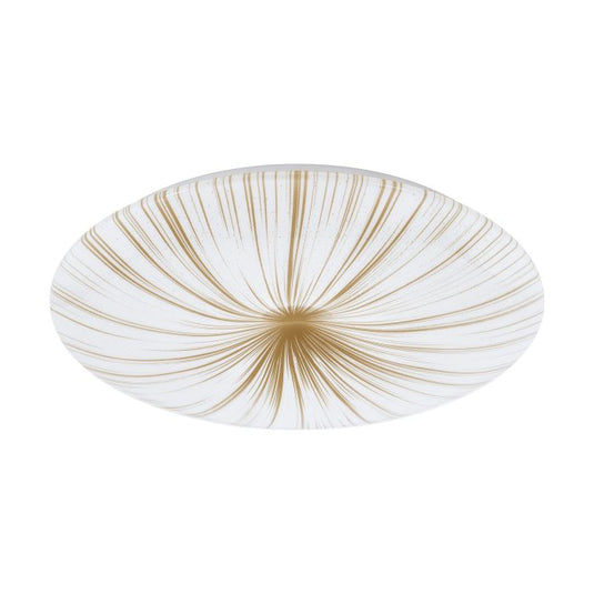 Plafon LED com Detalhes em Ouro Branco 51 cm NIEVES 1 EGLO