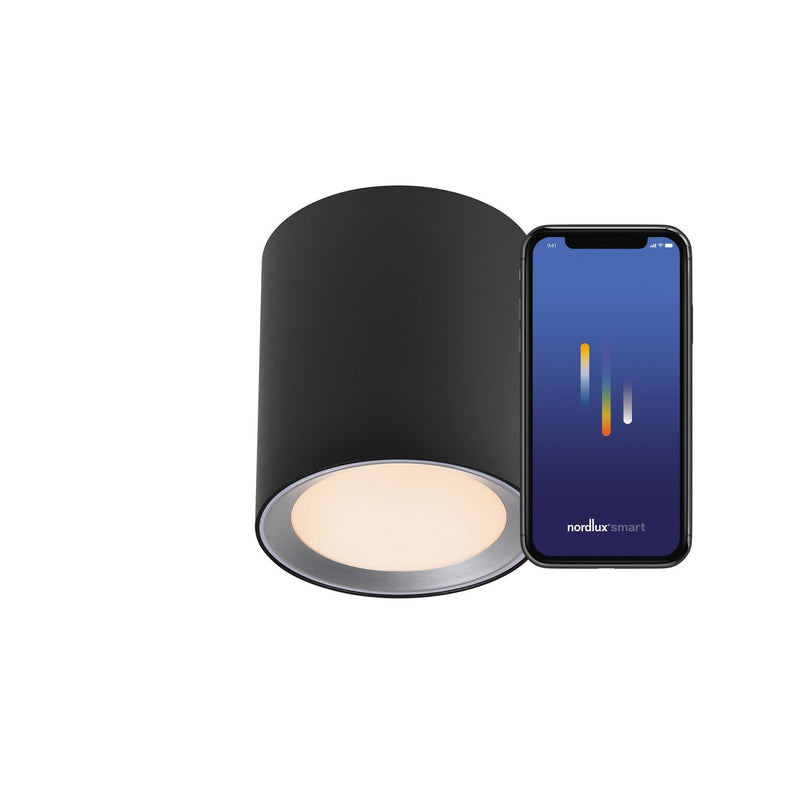 Carregue imagem no visualizador da galeriaCandeeiro de Teto Longo Preto Landon Smart NORDLUX
