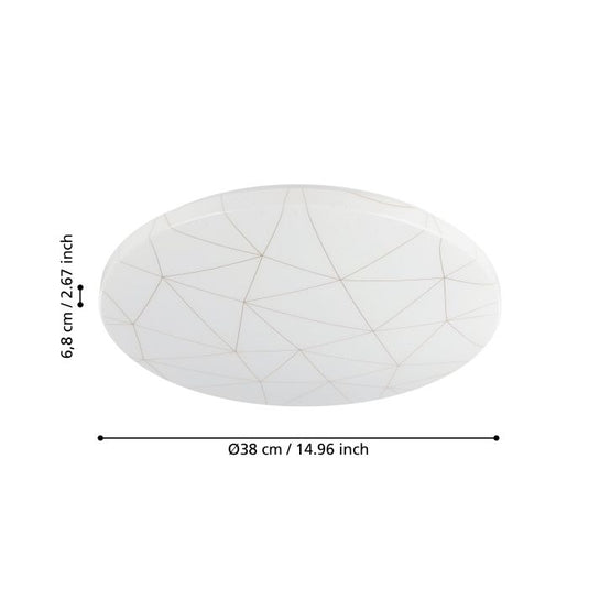 Candeeiro de teto LED com design geométrico dourado RENDE EGLO