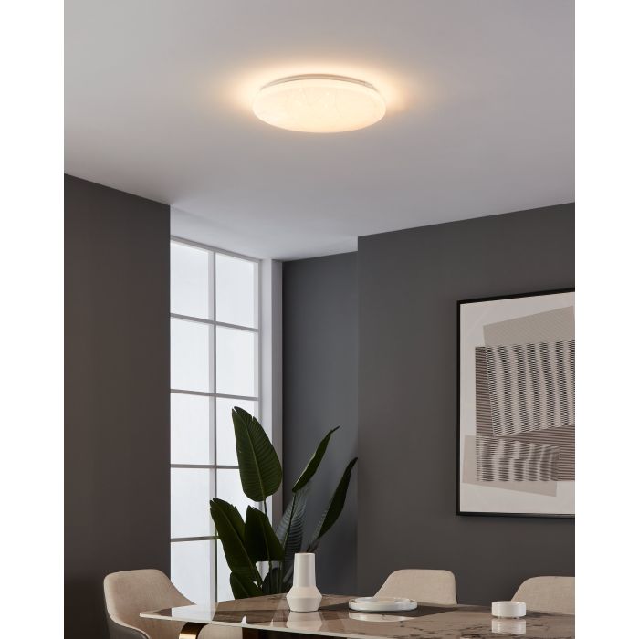 Load image into Gallery viewer, Candeeiro de teto LED com design geométrico dourado RENDE EGLO
