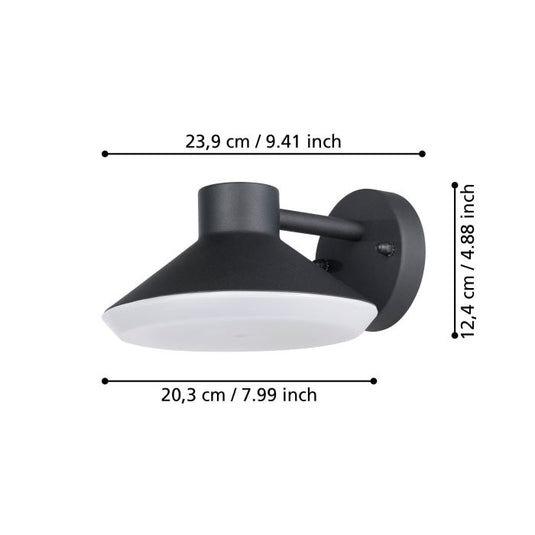 Aplique de Parede LED Exterior Preto e Branco NINNARELLA EGLO