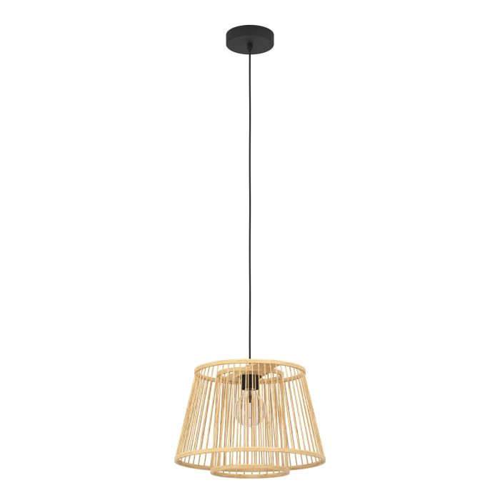 Carregue imagem no visualizador da galeriaCandeeiro de teto com ripas de bambu natural HYKEHAM EGLO
