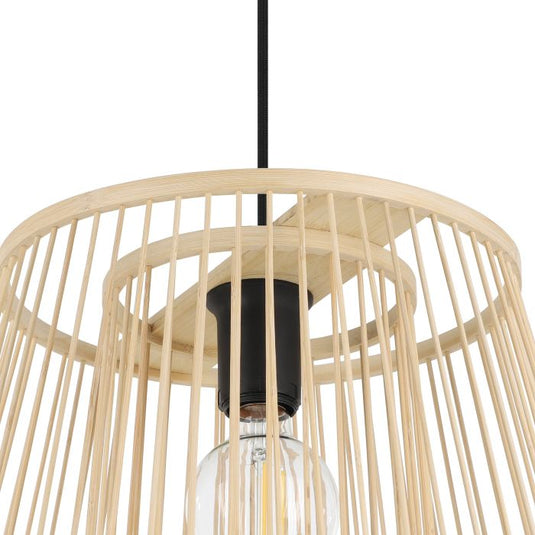 Candeeiro de teto com ripas de bambu natural HYKEHAM EGLO