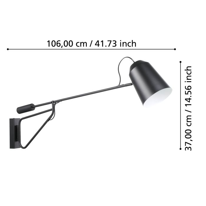 Load image into Gallery viewer, Aplique de Parede com Braço Móvel e Cabeça Ajustável LORETO EGLO
