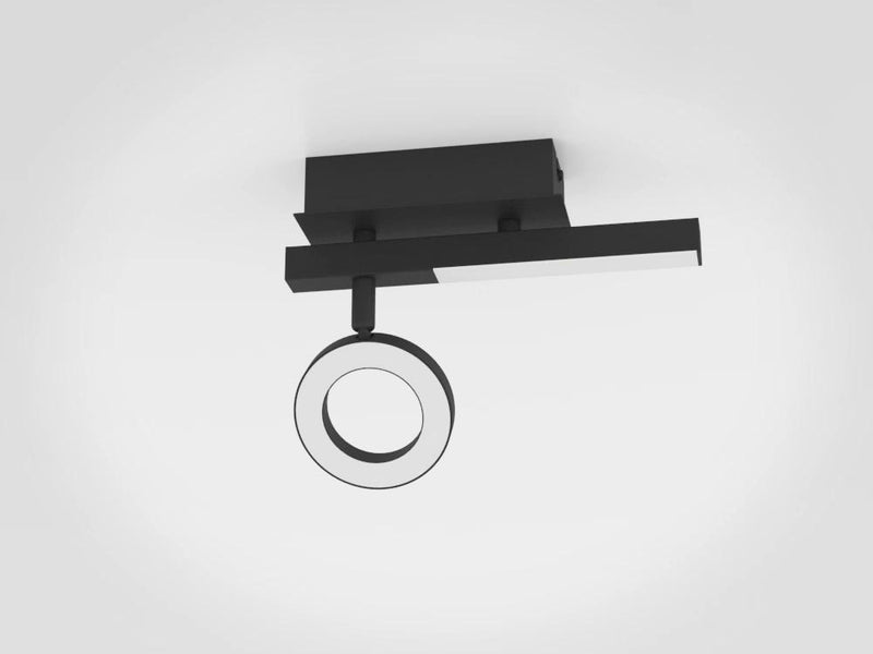 Load image into Gallery viewer, Foco LED de Parede com Suporte em Metal Preto CARDILLIO 2 EGLO
