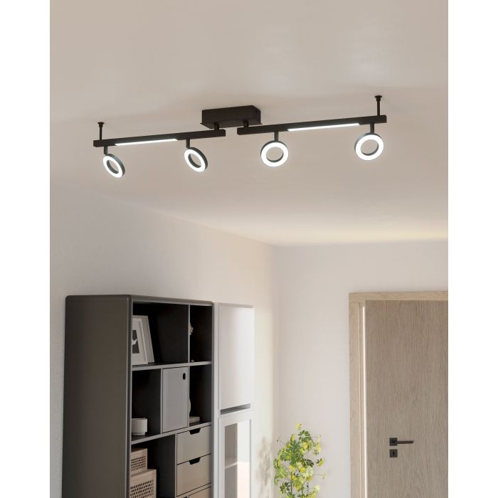 Load image into Gallery viewer, Candeeiro de Teto LED com 4 Focos Giratórios CARDILLIO 2 EGLO
