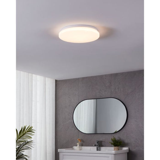 Plafon LED com Difusor Redondo Branco e Suporte Metálico FRANIA-S EGLO