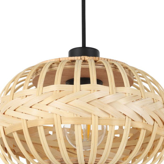 Candeeiro de teto com abajures em vime castanho AMSFIELD 1 EGLO