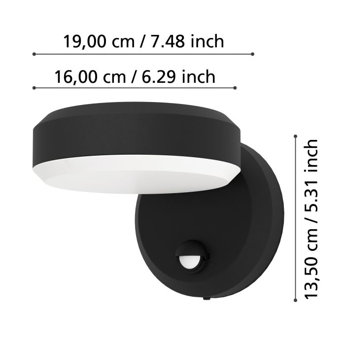 Load image into Gallery viewer, Aplique de Parede Exterior LED com Sensor FORNACI EGLO
