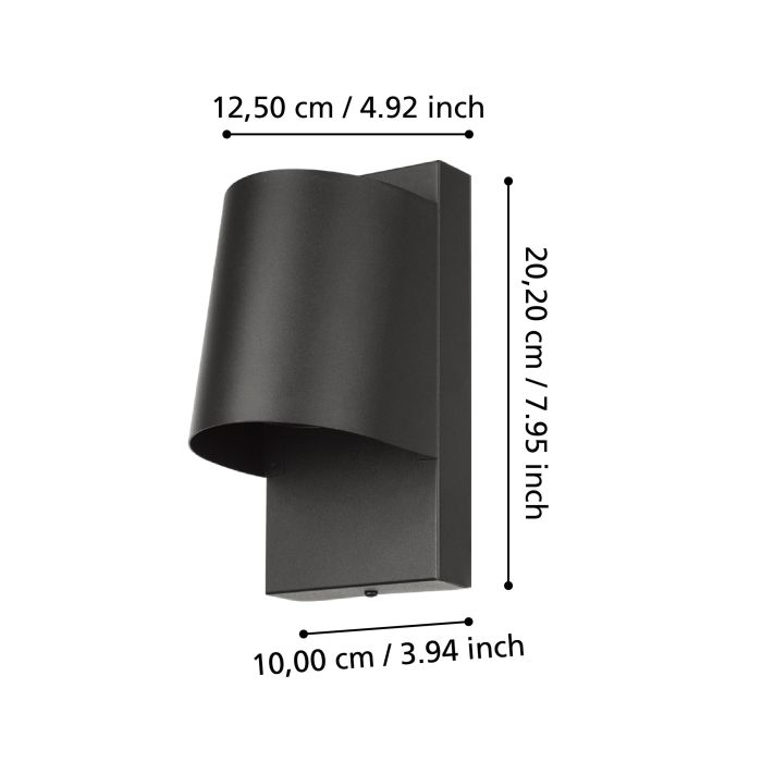 Carregue imagem no visualizador da galeriaAplique de Parede Exterior LED Preto STAGNONE EGLO
