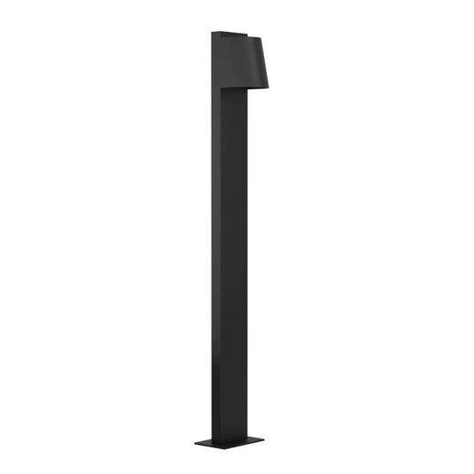 Pilar LED Exterior com Abajur Semicircular Preto STAGNONE EGLO