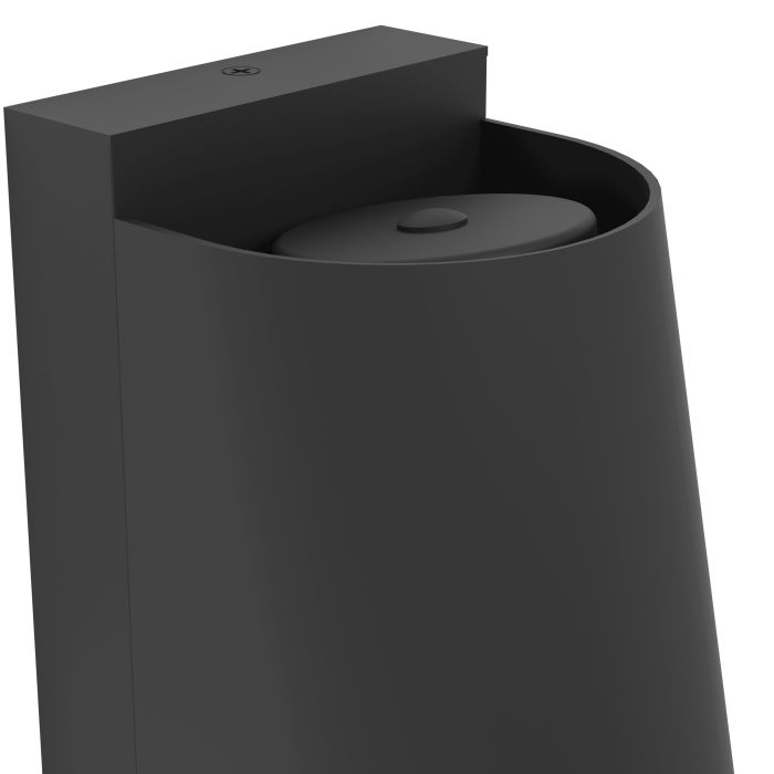 Load image into Gallery viewer, Pilar LED Exterior com Abajur Semicircular Preto STAGNONE EGLO
