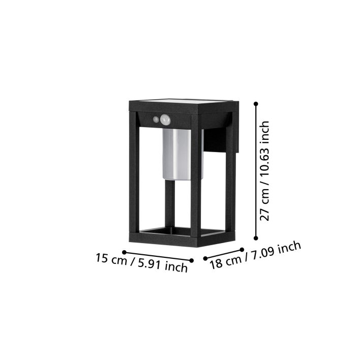 Load image into Gallery viewer, Aplique de Parede Exterior LED com Painel Solar MARTANO EGLO
