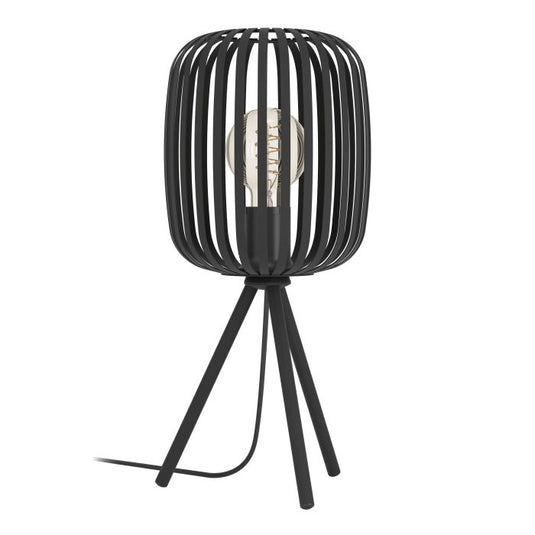 Candeeiro de Mesa com Abajur Preto e Base Tripé ROMAZZINA EGLO