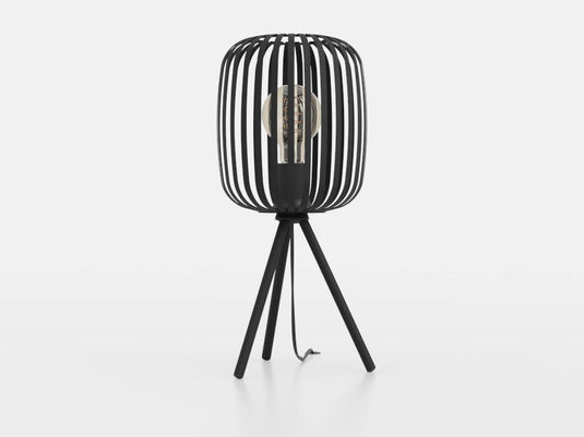 Candeeiro de Mesa com Abajur Preto e Base Tripé ROMAZZINA EGLO