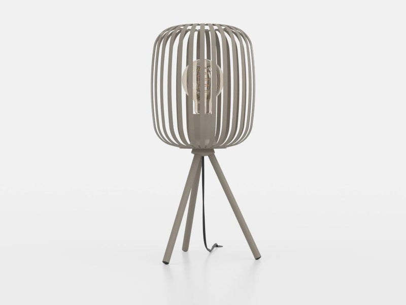 Load image into Gallery viewer, Candeeiro de Mesa com Abajur Cor Areia e Base Tripé ROMAZZINA EGLO
