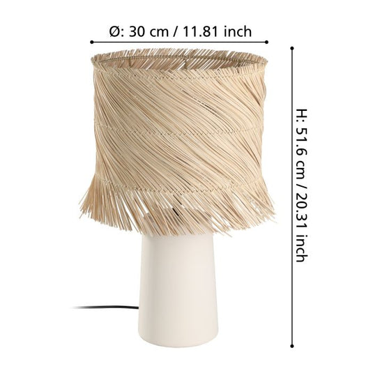Candeeiro de Mesa com Abat-jour em Rattan Natural PAISANO EGLO