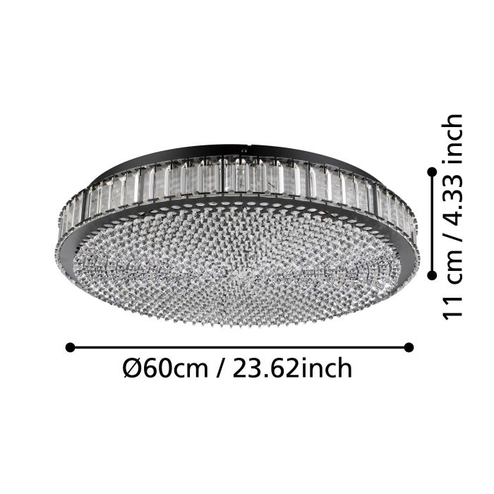 Carregue imagem no visualizador da galeriaCandeeiro de teto LED com cristais transparentes BALPARDA EGLO
