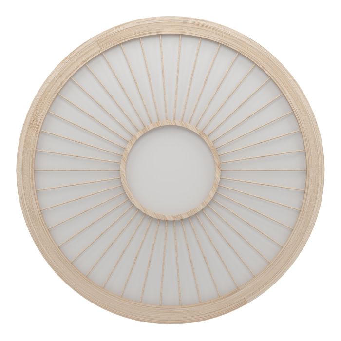 Chargez l'image dans la visionneuse de la galerie, Candeeiro de teto LED com painel branco e cobertura em bambu DEHESA EGLO
