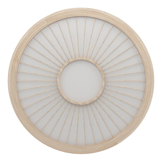 Candeeiro de teto LED com painel branco e cobertura em bambu DEHESA EGLO