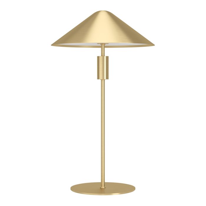 Load image into Gallery viewer, Candeeiro de Mesa LED com Abajur Cónico Latão Escovado PARAGUAY EGLO
