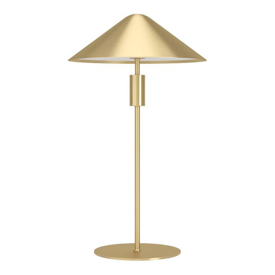 Candeeiro de Mesa LED com Abajur Cónico Latão Escovado PARAGUAY EGLO