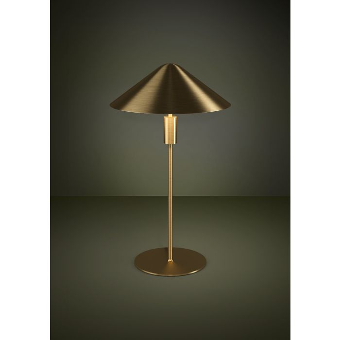 Load image into Gallery viewer, Candeeiro de Mesa LED com Abajur Cónico Latão Escovado PARAGUAY EGLO
