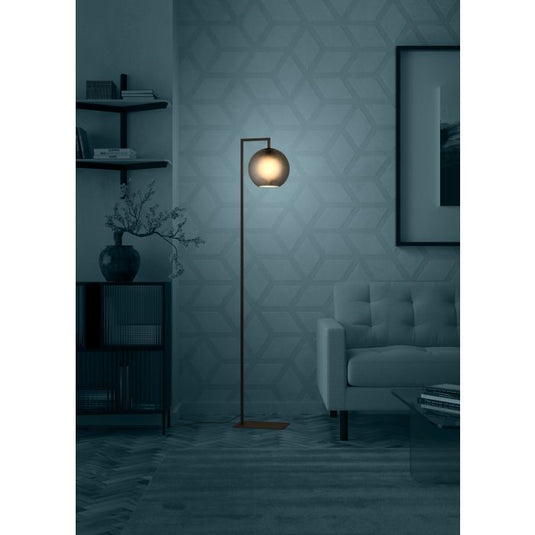 ARANGONA Candeeiro de Pé EGLO - Design Moderno com Vidro Cinzento Mate