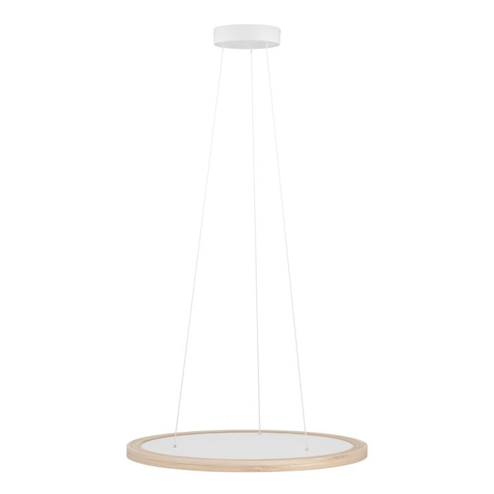 Carregue imagem no visualizador da galeriaCandeeiro de teto LED com painel branco e bambu DEHESA EGLO
